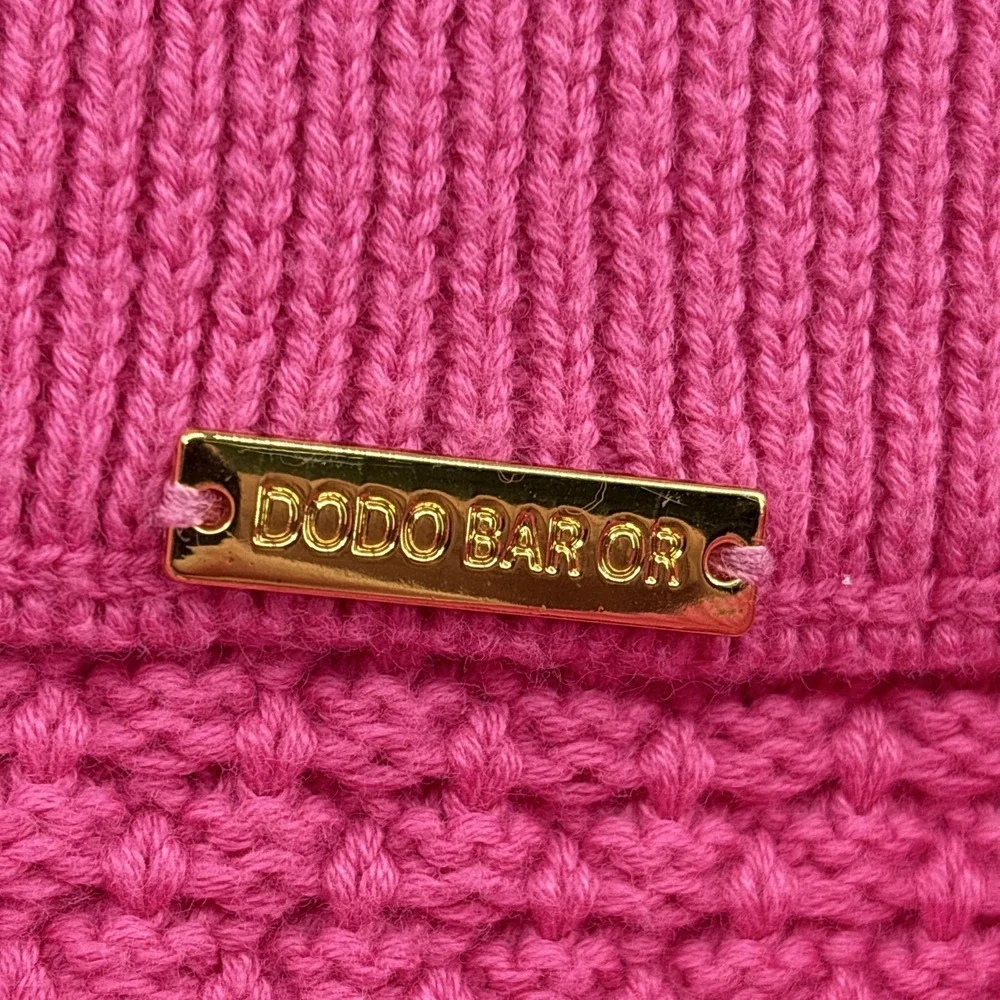 Dodo Bar Or Skirt Small 40 Pink‎ Textured Knit Mini Drawstring Pas Pour T Waffle